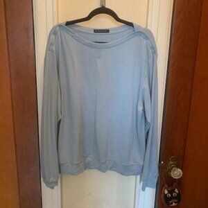 Adorable, Baby Blue, Snap Shoulder Top